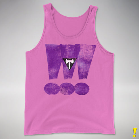 Lesbian Labrys Pride Grunge Exclamation Points Premium Tank Top - Neon Pink